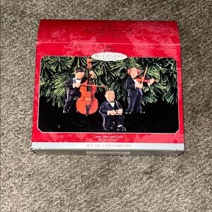 Set of three ornaments never opened three stooges